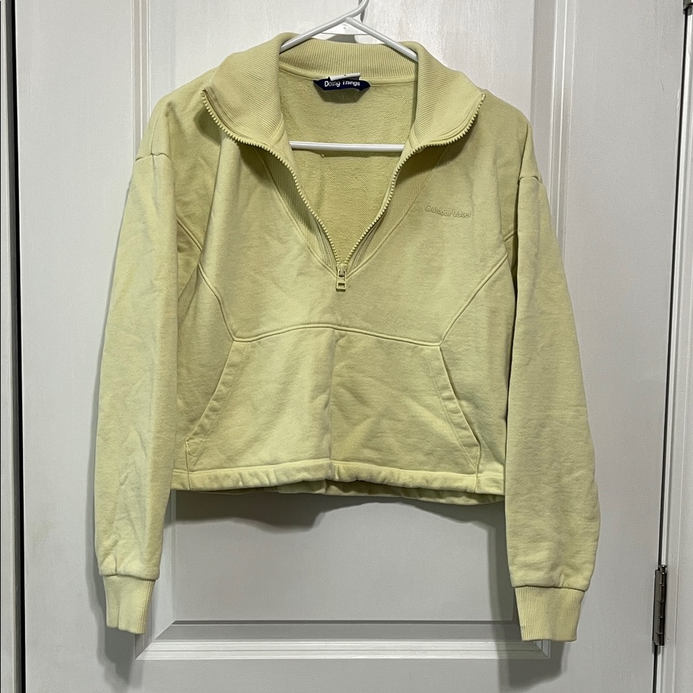 Outdoor Voices Pickup 1/2 Zip Cropped Sweatshirt Medium